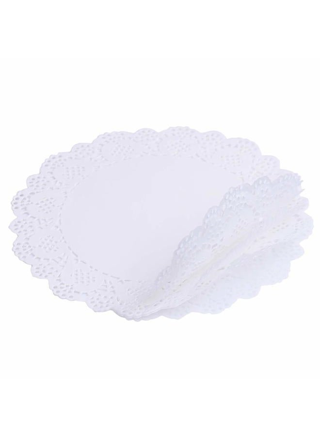 Tim&Lin White Lace Paper Doilies - 5 inch Round Paper Doilies - Disposable Paper Placemats - for Wedding, Birthday, Cakes, Desserts, Tableware Food Decoration, Pack of 100 - Image 3