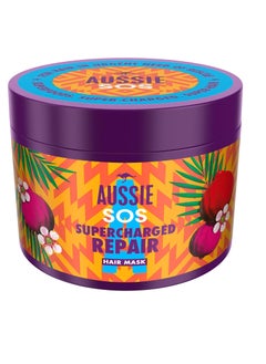 Aussie SOS Supercharged Repair Hair Mask 500ml for Dry and Damaged Hair. Helps Repair and Protect Against Damage Leaving Hair Soft, Smooth and Hydrated for 100 Hours. Vegan Formula