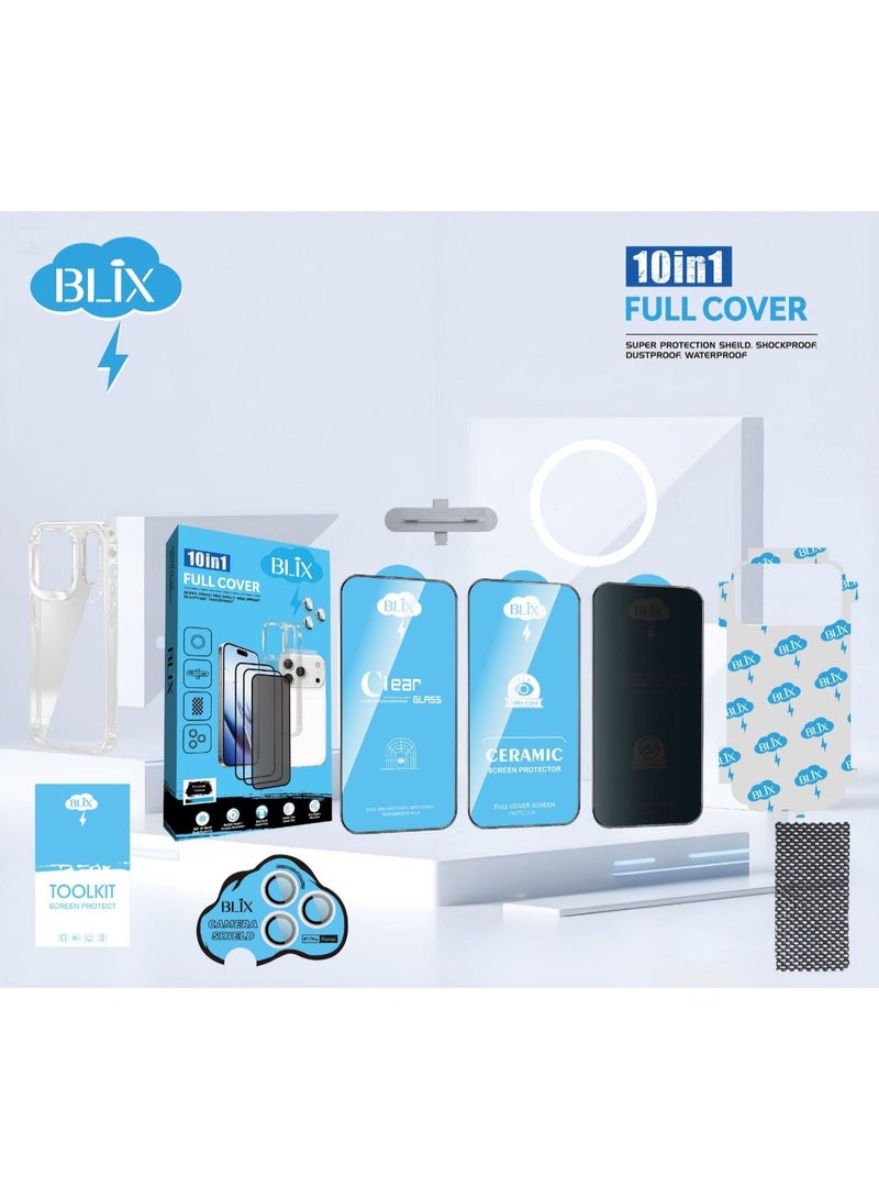 بليكس بكج الحمايه ايفون 17 برو ماكس المتكاملة 10 في 1 حماية تستحق الثقة متوافقة مع هاتف ايفون 17برو ماكس - Image 2