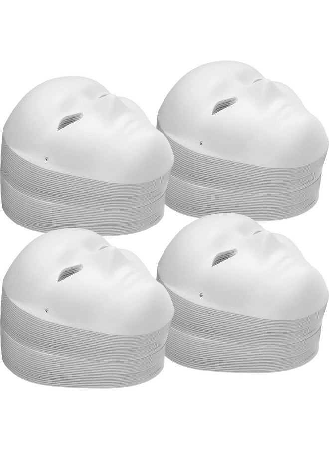 Yilloog 72 Pcs Paintable Paper Mask Blank Mask Paper Mache Mask Full Face Masquerade Mask White Diy Mask For Crafts Women Men Adults Holiday Art Crafts Party Favors, 6.8 X 8 Inches, 7.5 X 9.5 Inches - Image 2