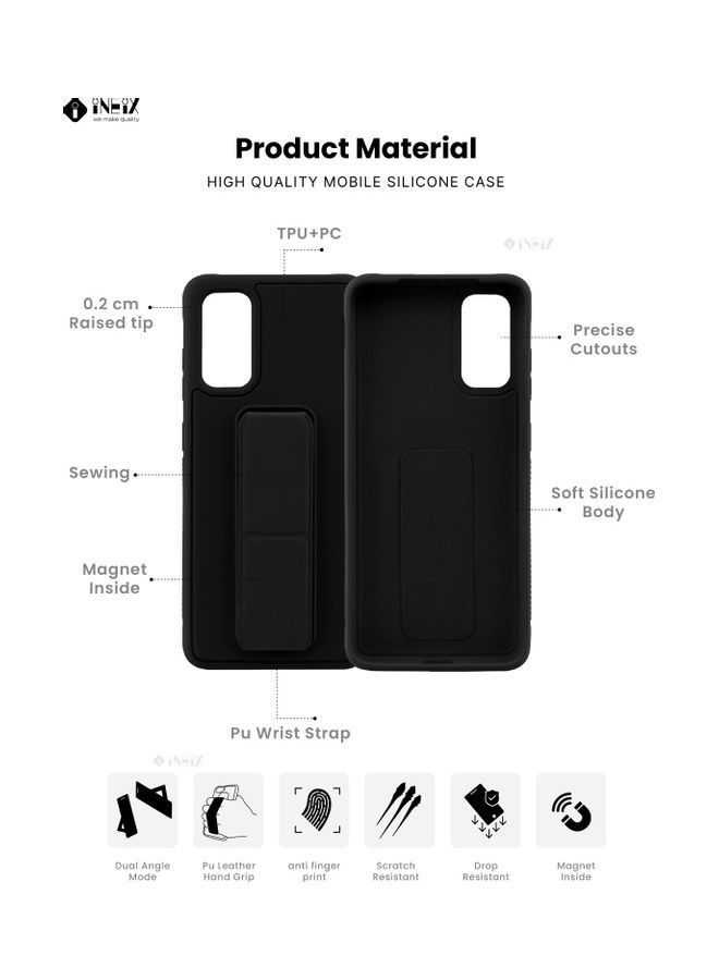 إينيكس غطاء 3 في 1 بحامل يدوي مغناطيسي لهاتف سامسونج جالاكسي S20 أسود - Image 2