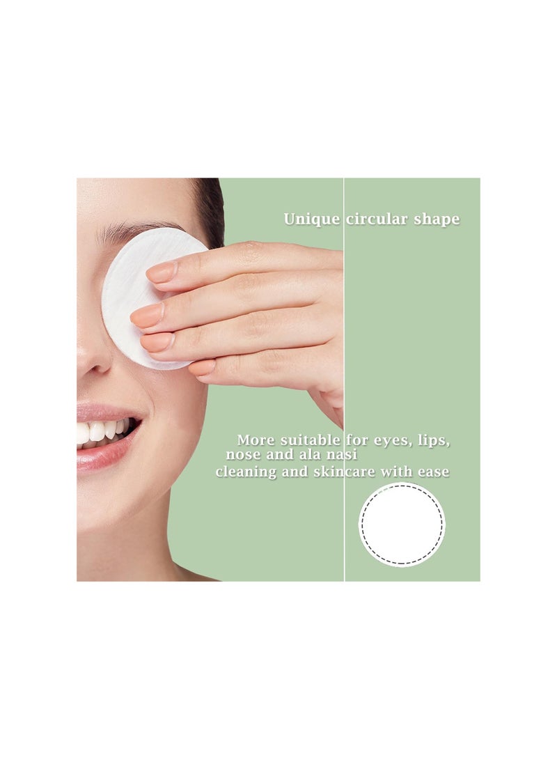 SYOSI Cotton Round Makeup Remover Pads For Face, 400 Count, Makeup Remover Pads, 100% Pure Cotton, Facial and Eye Makeup Remover Cotton, Non- Tearing, Lint-Free, for Applying Cosmetics, Face Cream, Oil  - Image 3