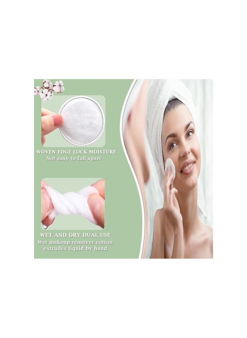 SYOSI Cotton Round Makeup Remover Pads For Face, 400 Count, Makeup Remover Pads, 100% Pure Cotton, Facial and Eye Makeup Remover Cotton, Non- Tearing, Lint-Free, for Applying Cosmetics, Face Cream, Oil  - Image 2