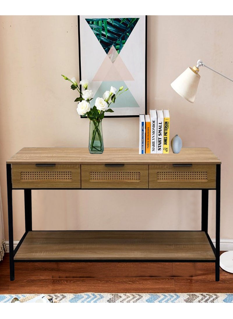 Living طاولة كنسولة للمدخل مع 3 أدراج 120*40*80 سم  - Image 2