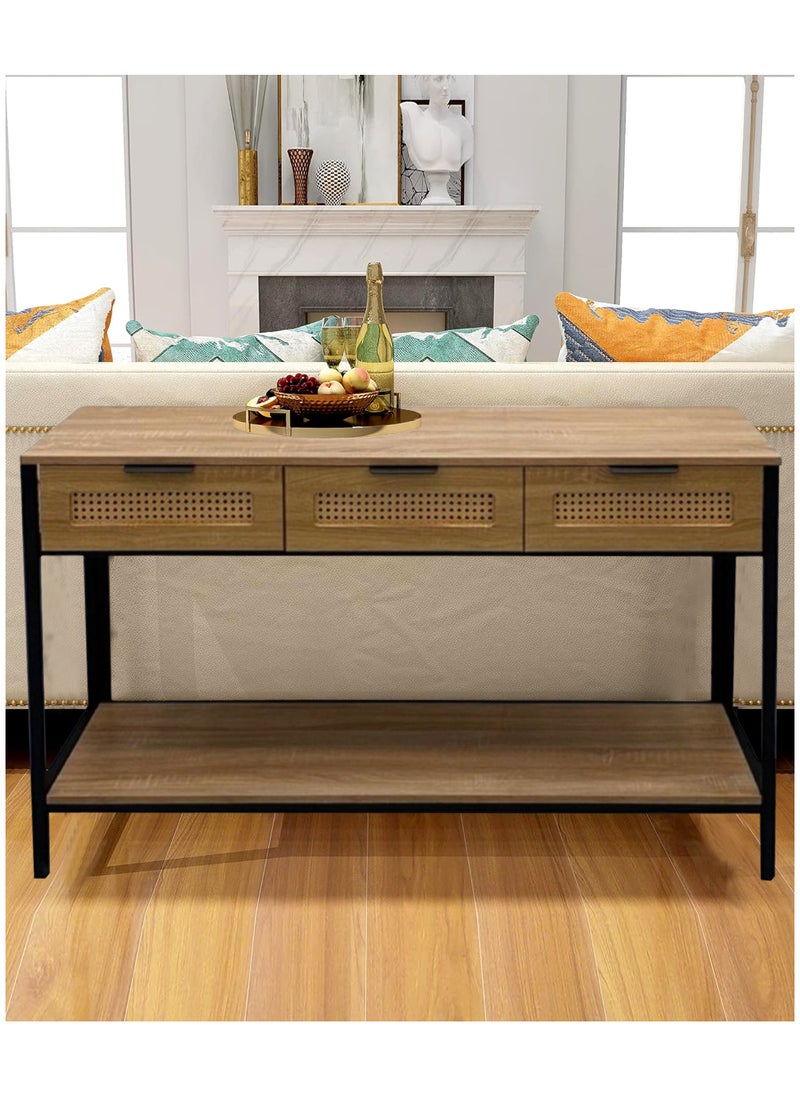 Living طاولة كنسولة للمدخل مع 3 أدراج 120*40*80 سم  - Image 4