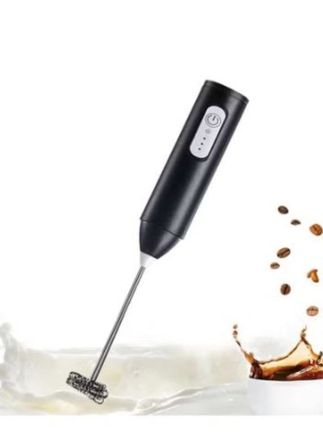 , Handheld Electric Rechargeable Stainless Steel Milk Frother for Whipping Cappuccino, Hot Chocolate, Milkshakes - 012 - Image 5