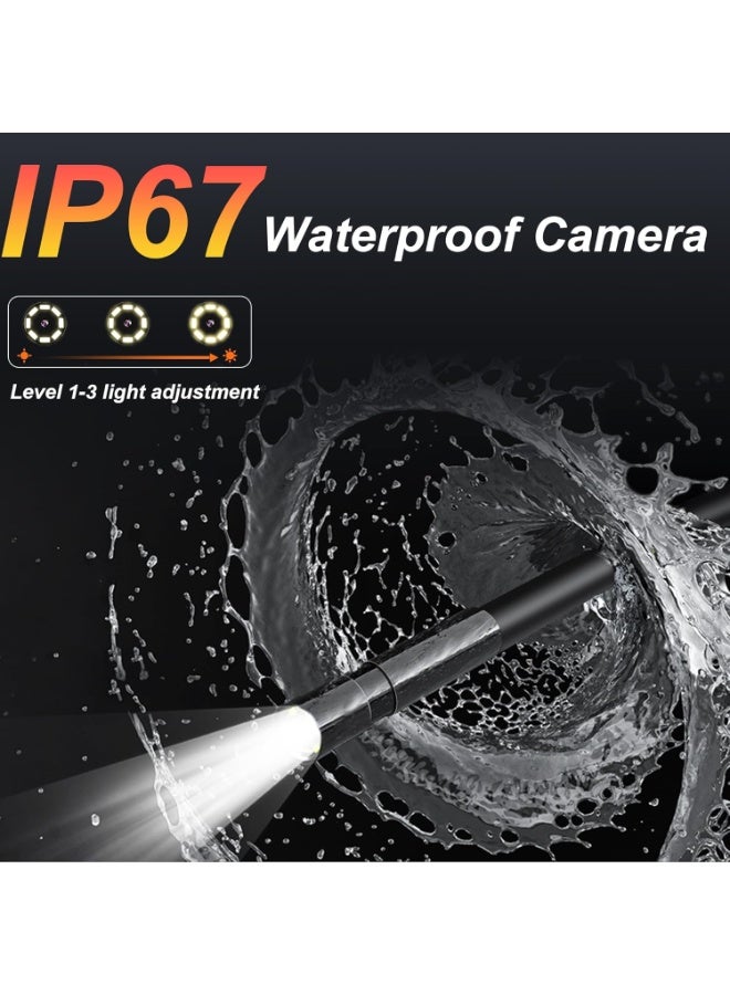 BlueFire 10M Industrial Endoscope Camera with 4.3” IPS HD Screen, 1920P Ultra-Clear Inspection Camera with 8 LED Lights, IP67 Waterproof 8mm Tube, 2600mAh Rechargeable Battery – Flexible Snake Camera for Automotive, Pipe, Wall, and Machinery Inspection | Portable Handheld Borescope for Professional & Home Use | 3-Mode Image Filter, High-Definition Sensor & Long Cable for Deep Reach | Durable, Ergonomic, and Easy-to-Use Endoscope with Real-Time Video Display - Image 4