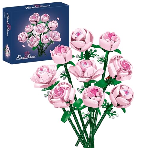 CHUANGPIN Flowers Building Set for AdultsRoses Gift for Her or Him for ChristmasAnniversaryValentines DayBotanical CollectionArtificial Flowers Home Decoration 741 pcs - Image 1
