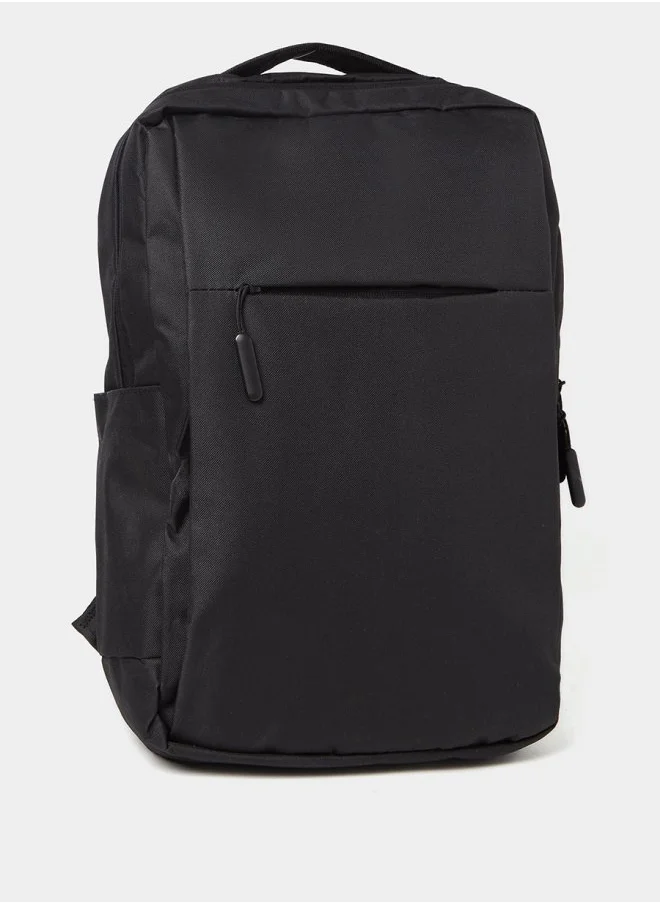 Styli Front Zip Backpack with USB Port