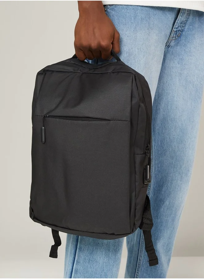 ستايلي Front Zip Backpack with USB Port