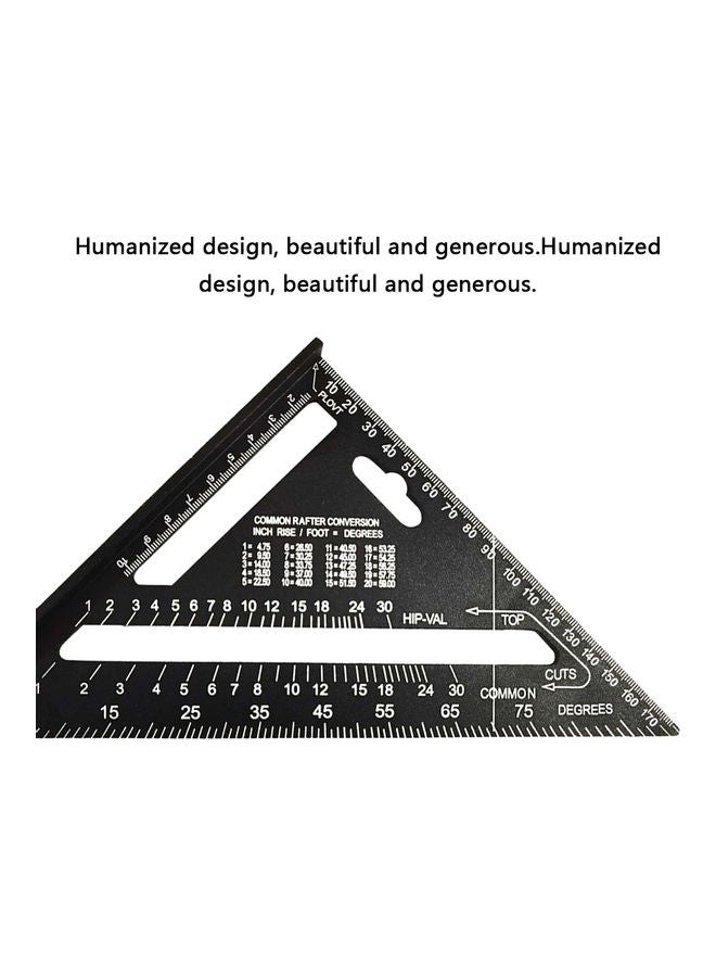 مسطرة مثلثة الشكل من سبيكة الألومنيوم أسود - Image 4