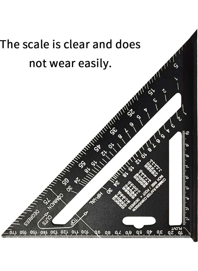 مسطرة مثلثة الشكل من سبيكة الألومنيوم أسود - Image 5