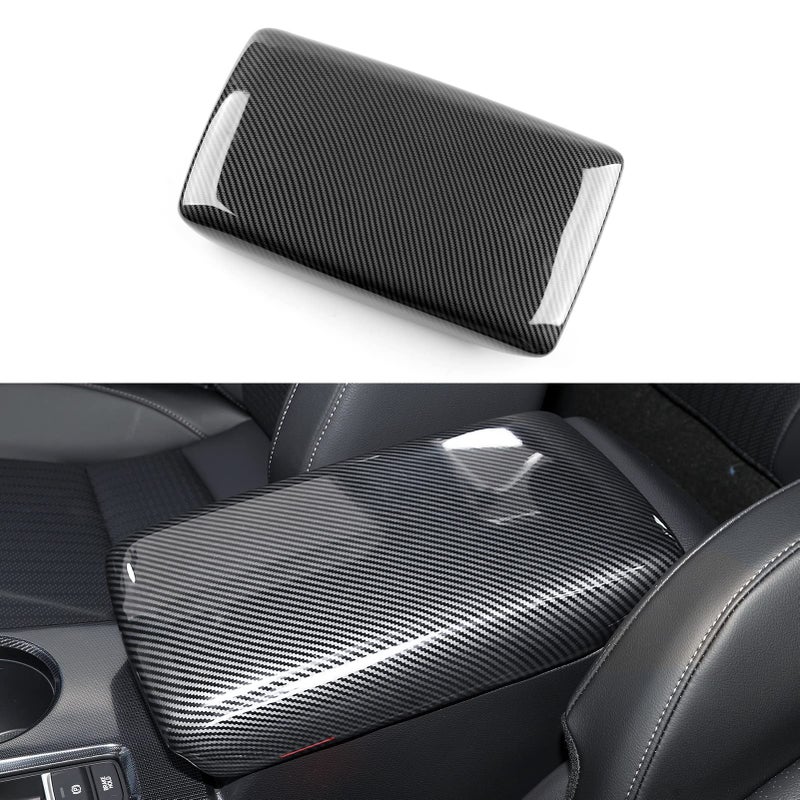 BRMYL Car Central Armrest Box Cover Decals for 2022 2023 2024 2025 Honda Civic 11th Gen Accessories ABS Carbon Fiber Interior Stickers