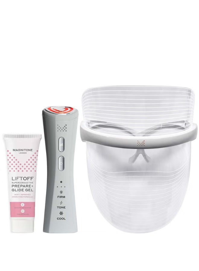 MAGNITONE London GetLit LED Face Mask with FaceRocket Firming and Toning Device Bundle