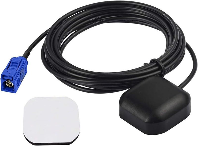 BINGFU Vehicle Waterproof Active GPS Navigation Antenna Fakra C Blue GPS Antenna Compatible with Car Truck SUV Head Unit - Image 1