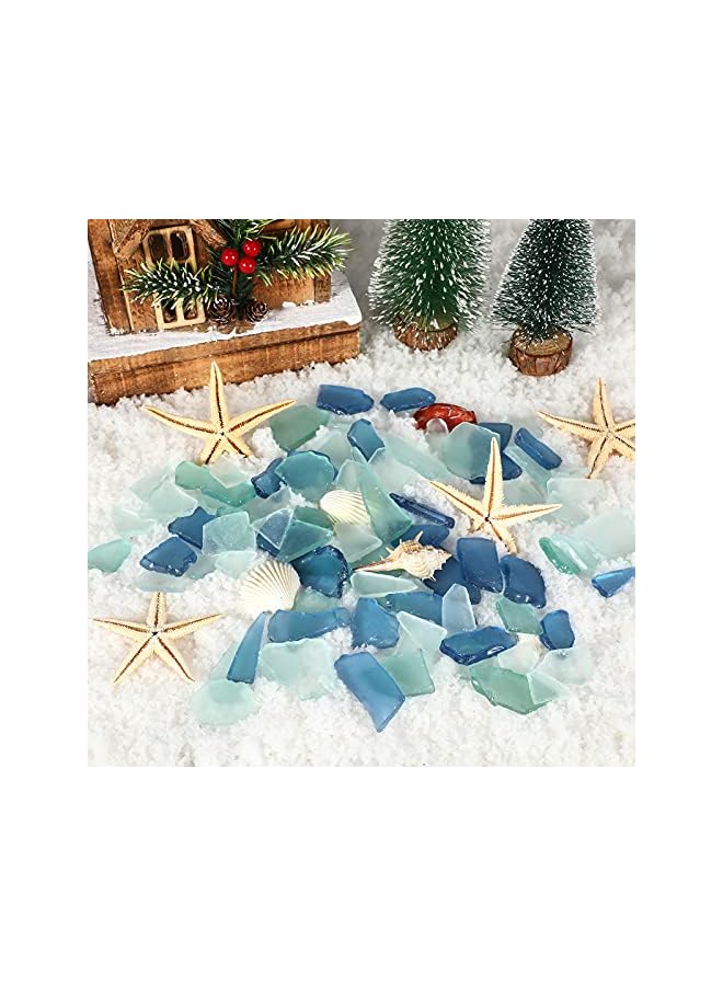 The Bros 11 oz Sea Glass Cobalt Bulk Seaglass Pieces Caribbean Tumbled Sea Glass for Beach Wedding Party Decor Home Decor DIY Craft Supplies (Blue, White, Green) - Image 4