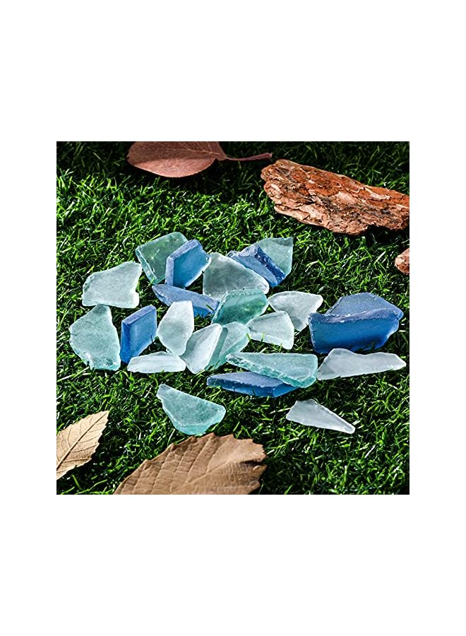 The Bros 11 oz Sea Glass Cobalt Bulk Seaglass Pieces Caribbean Tumbled Sea Glass for Beach Wedding Party Decor Home Decor DIY Craft Supplies (Blue, White, Green) - Image 5
