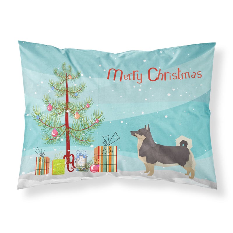 ""Caroline's Treasures Swedish Vallhund Christmas Tree Fabric Standard pillowcases  Multicolor""