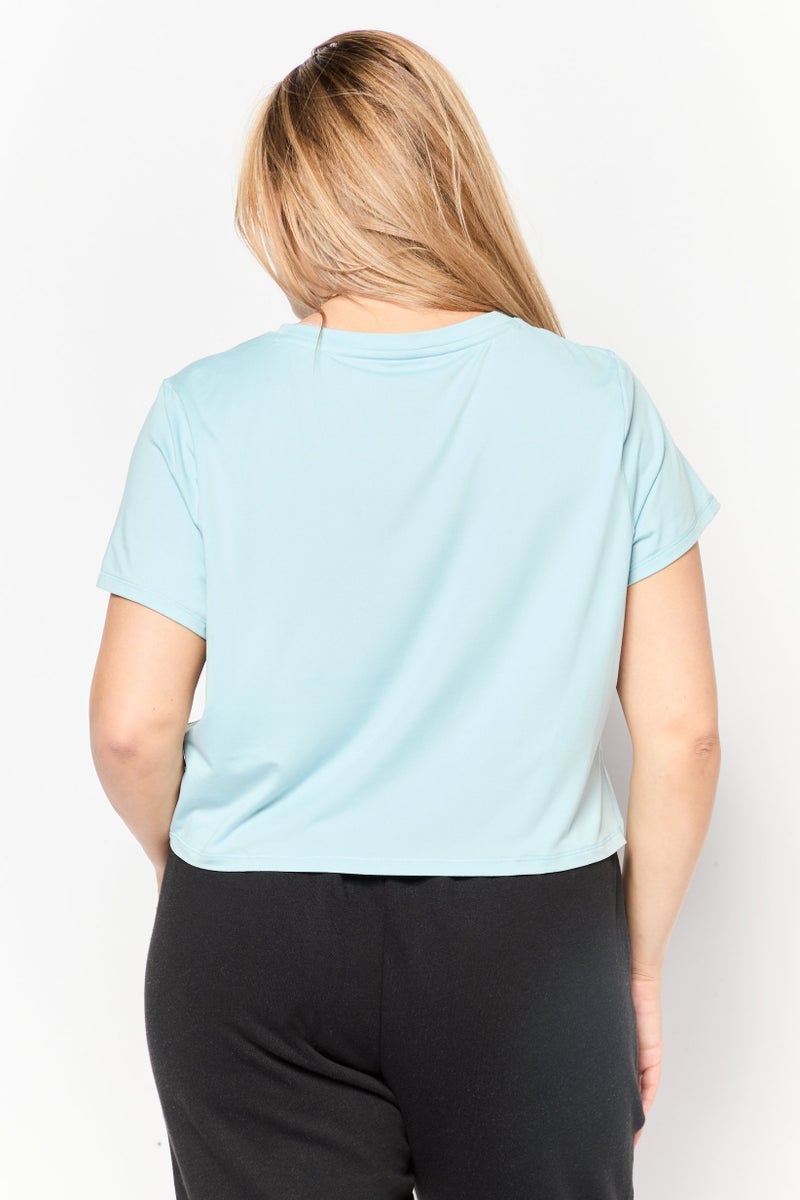 PUMA Women Sportswear Fit Sort Sleeve Training Top, Turquoise - Image 4