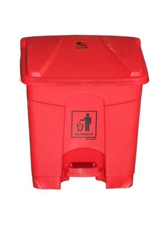 لاكوت Lacot 30L Plastic Garbage Bin with Pedal, Step on Waste Bin - Red  - Image 1