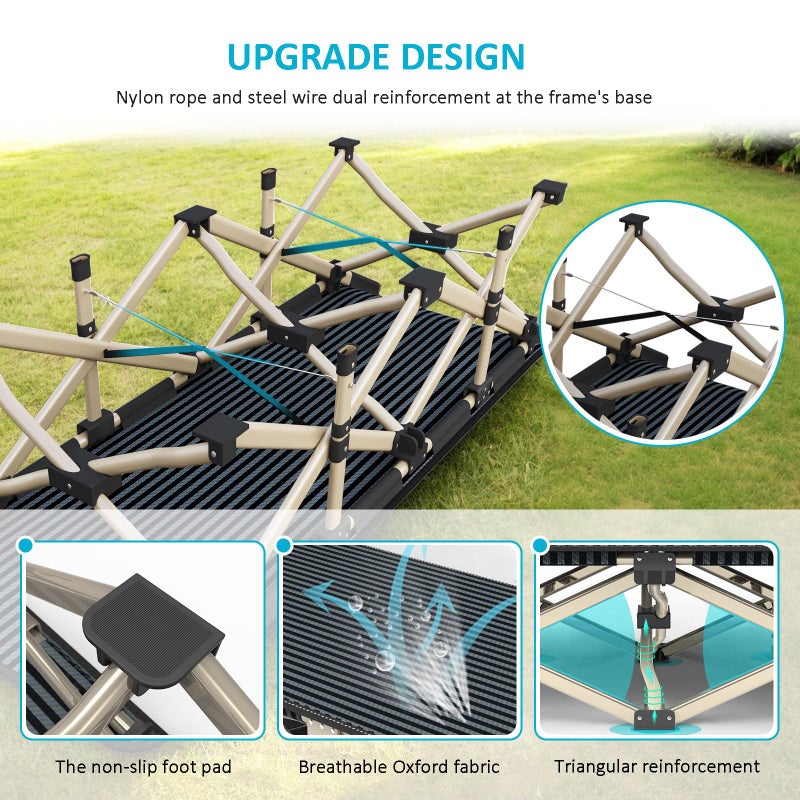 ATORPOK Oversized Camping Cot for Adults, Extra Wide 31.5'' Folding Bed with Carry Bag, Lightweight 500lbs Support, Portable Sleeping Cot for Home, Office, Camping - Image 5