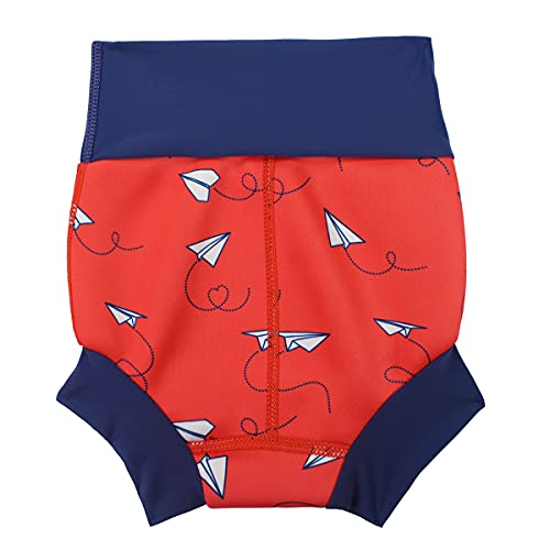 Splash About Happy Nappy Reusable Swim Diaper, Paper Planes Red, 3-6 Months - Image 2