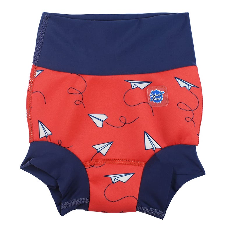 Splash About Happy Nappy Reusable Swim Diaper, Paper Planes Red, 3-6 Months - Image 4