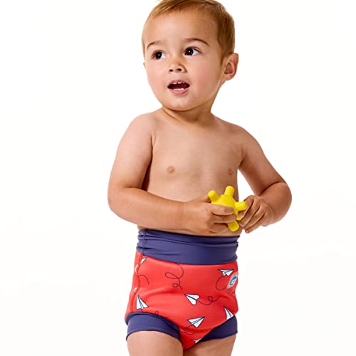 Splash About Happy Nappy Reusable Swim Diaper, Paper Planes Red, 3-6 Months - Image 3
