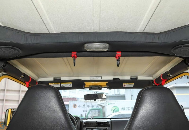 YOCTM Roll Bar Coat Hanger Clothes Hook for Jeep Wrangler TJ 1997-2006 Unlimited Rubicon Sport Sahara Rubicon Sport Utility 2-Door Interior Parts Accessories (Pack of 4)(Perimeter 45CM) - Image 5