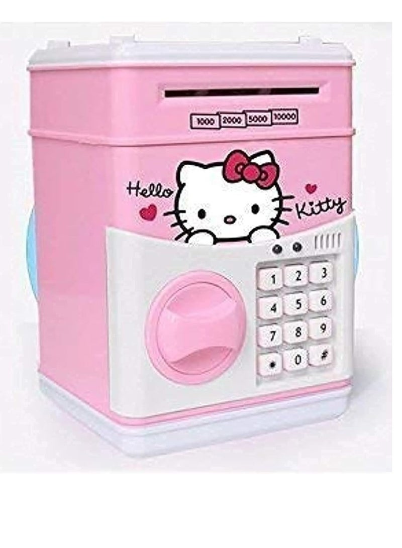 A piggy bank designed as an ATM cabinet in a cartoon style with an electronic lock and password. - Image 1