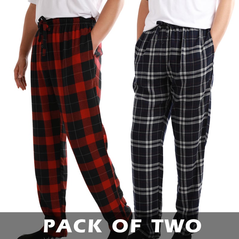 BAMBOO COOL Men's Pajama Bottoms Plaid Pajamas Pants for Men Soft Long Lounge Woven Pj Sleep Pant with Pockets - Image 5