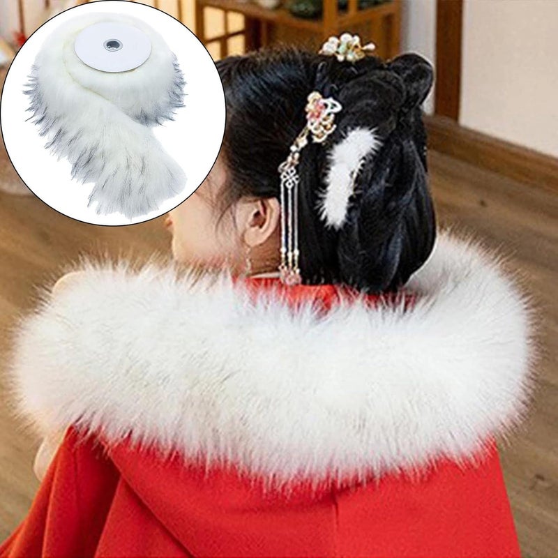 كلاراكو قماش فرو صناعي، مناسب للأعمال اليدوية، ألعاب قطيفة، شرائط ناعمة قابلة للتهوية لتزيين الرقع، أزياء، خياطة، أريكة، سجادة - أبيض - Image 5