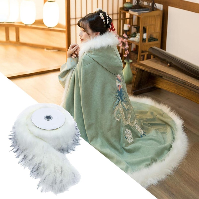 كلاراكو قماش فرو صناعي، مناسب للأعمال اليدوية، ألعاب قطيفة، شرائط ناعمة قابلة للتهوية لتزيين الرقع، أزياء، خياطة، أريكة، سجادة - أبيض - Image 4