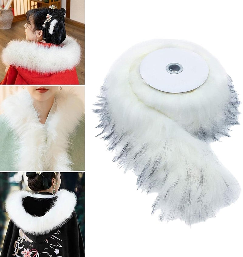 كلاراكو قماش فرو صناعي، مناسب للأعمال اليدوية، ألعاب قطيفة، شرائط ناعمة قابلة للتهوية لتزيين الرقع، أزياء، خياطة، أريكة، سجادة - أبيض - Image 2