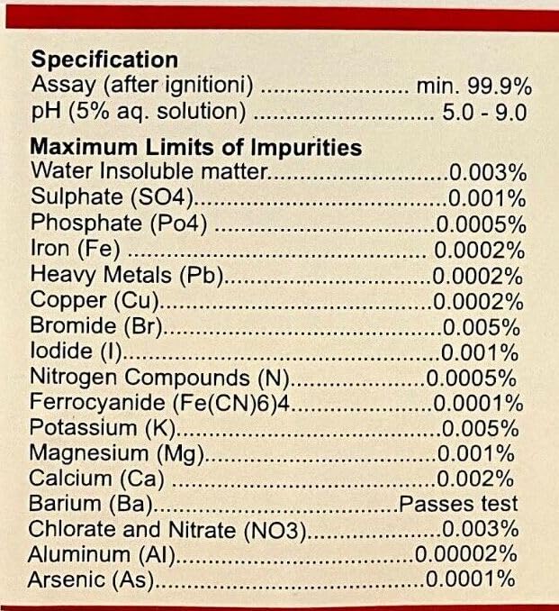 MS Finechem Sodium Chloride ACS Grade – 99% High Purity Crystals, 500 Grams (1.1 lb) - Image 3