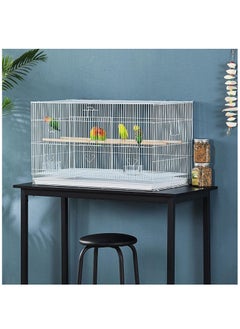 vsell24 Vsell24 Light Weight Hanging Bird Cage For Small And Medium Birds Parakeets, Parrot, Cockatiels, Canary, Finch, Budgie, Lovebirds 76X46X45.5cm  - Image 2