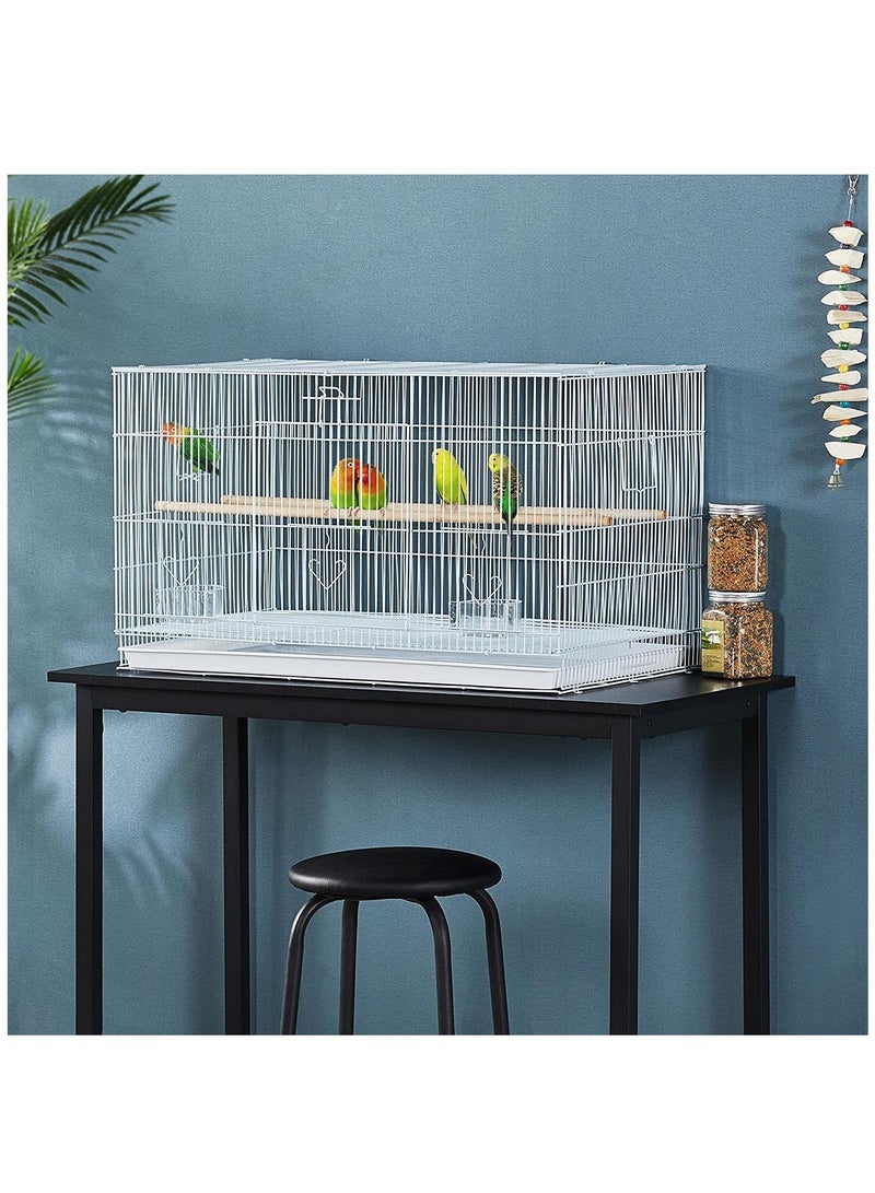 vsell24 Vsell24 Light Weight Hanging Bird Cage For Small And Medium Birds Parakeets, Parrot, Cockatiels, Canary, Finch, Budgie, Lovebirds 76X46X45.5cm  - Image 2