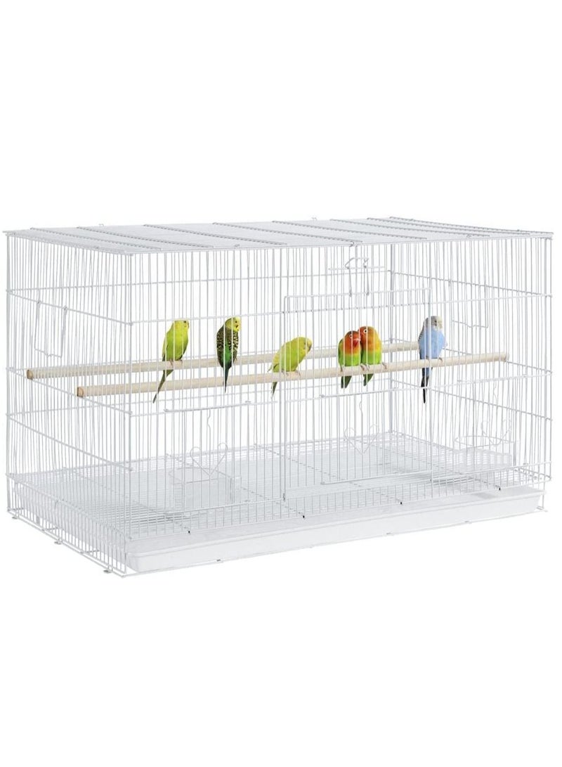 vsell24 Vsell24 Light Weight Hanging Bird Cage For Small And Medium Birds Parakeets, Parrot, Cockatiels, Canary, Finch, Budgie, Lovebirds 76X46X45.5cm  - Image 1