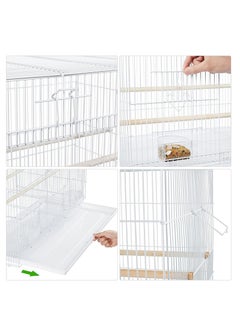 vsell24 Vsell24 Light Weight Hanging Bird Cage For Small And Medium Birds Parakeets, Parrot, Cockatiels, Canary, Finch, Budgie, Lovebirds 76X46X45.5cm  - Image 5