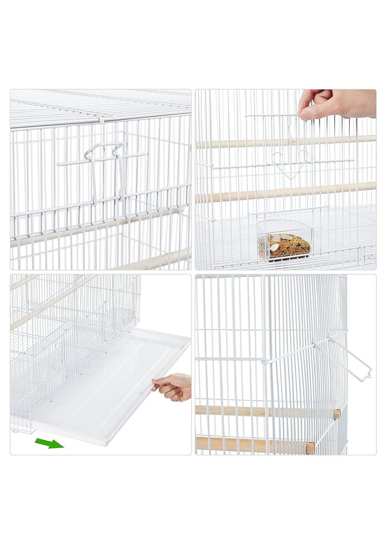 vsell24 Vsell24 Light Weight Hanging Bird Cage For Small And Medium Birds Parakeets, Parrot, Cockatiels, Canary, Finch, Budgie, Lovebirds 76X46X45.5cm  - Image 5