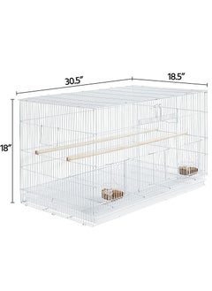 vsell24 Vsell24 Light Weight Hanging Bird Cage For Small And Medium Birds Parakeets, Parrot, Cockatiels, Canary, Finch, Budgie, Lovebirds 76X46X45.5cm  - Image 3