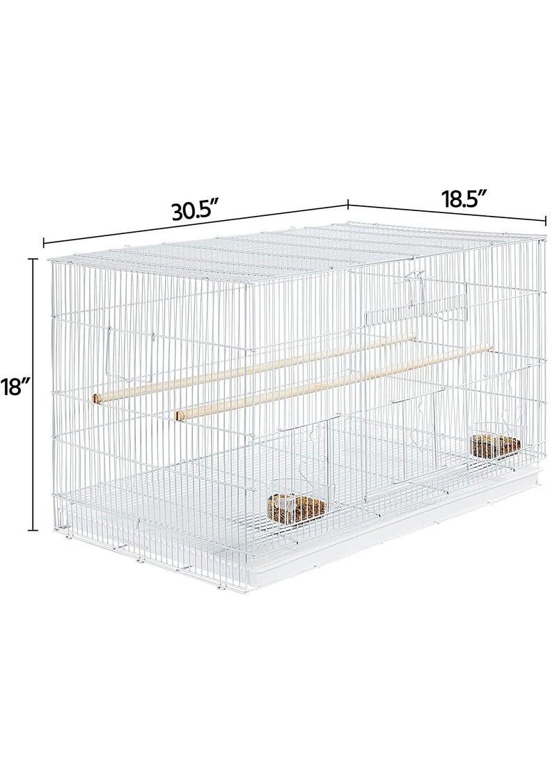 vsell24 Vsell24 Light Weight Hanging Bird Cage For Small And Medium Birds Parakeets, Parrot, Cockatiels, Canary, Finch, Budgie, Lovebirds 76X46X45.5cm  - Image 3