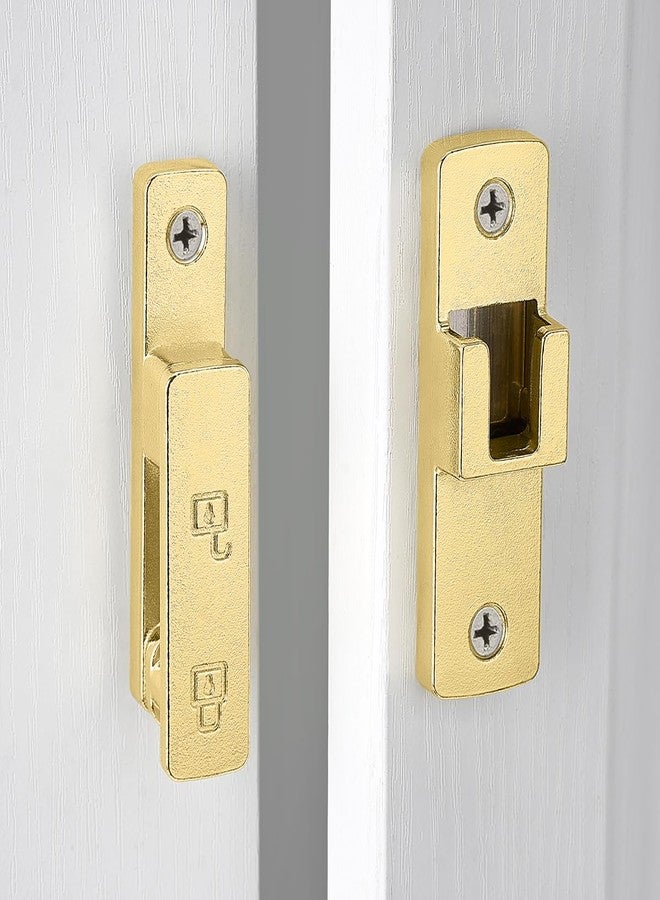 INIRET 2 Packs Gold Barn Door Latches,180 Degree Gate Lock,Flip Gate Latches Hardware,Zinc Alloy Door Lock Latch,Door Security Sliding Door Latch Lock for Cabinets,Bathroom, Barn & Garden - Image 5