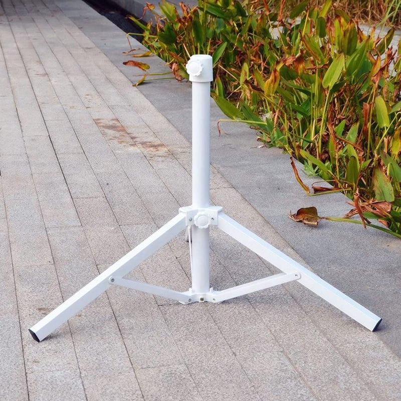 RAINPOPSON RAINPOPSON Outdoor Garden Umbrella Big Size 7ft With Stand Patio Garden Umbrella 7ft42in White Blue  - Image 4