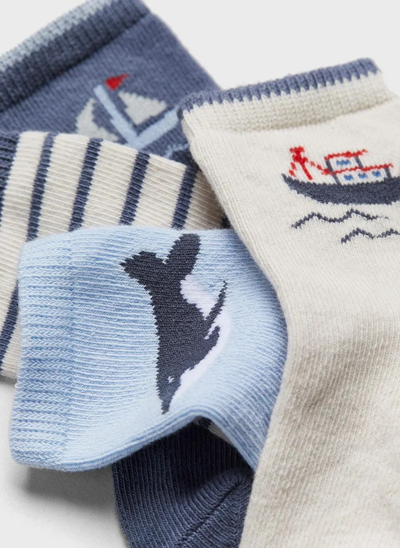 H&M Kids 4 Pack Printed Socks