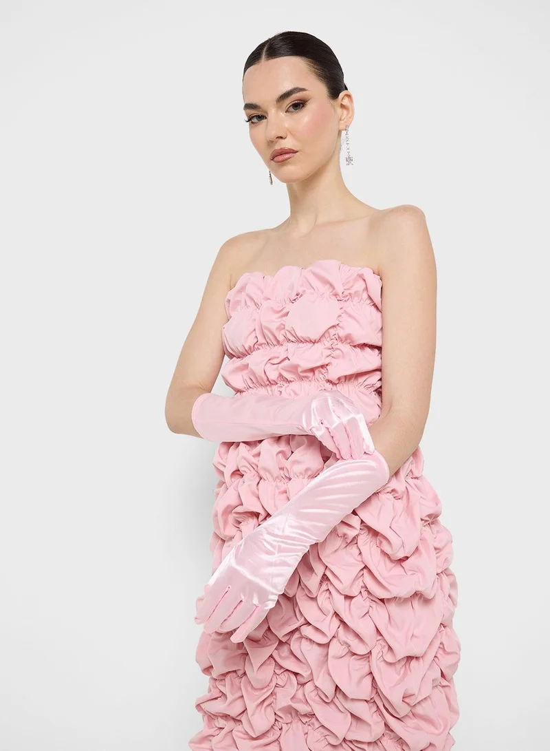 Ginger Boutique  Strapless Ruffle Dress for Women | Best Price UAE