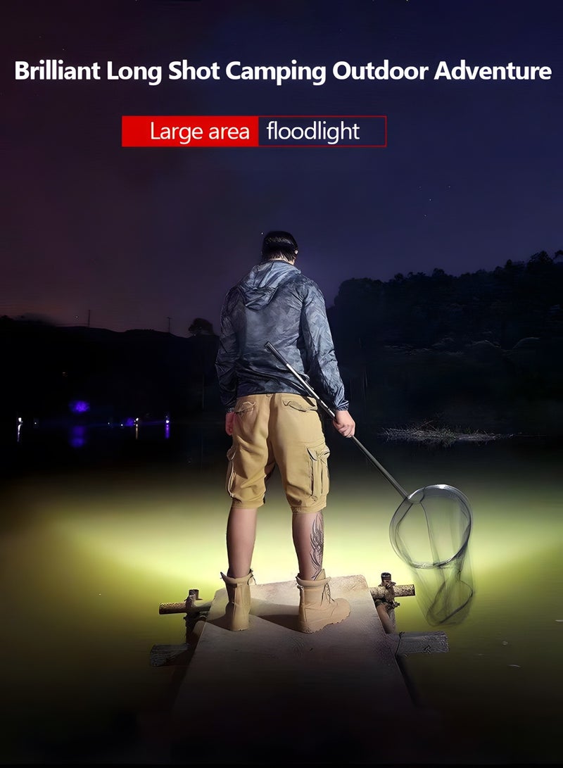 GROIC Super Bright Headlamp, USB Rechargeable Led Head Lamp,Waterproof Headlight with 4 Modes and Adjustable Headband, Hard Hat Light Perfect for Camping, Hiking - Image 5