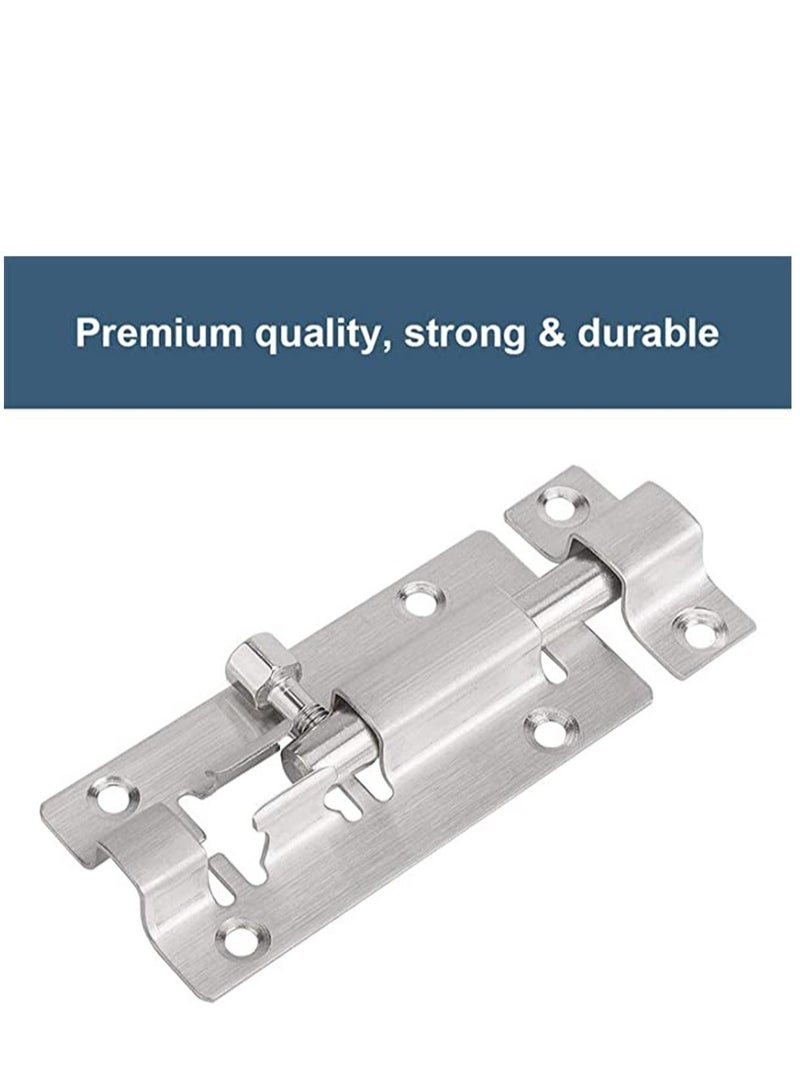 كابتن تيك 2 Pack Door Security Slide Latch Lock, Keyless Entry Door Lock, Thickened Stainless Steel Sliding Door Lock, Easy to Install Gate, Slide Latch Lock with Screws - Image 3