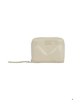 Women's Quilt Medium Zip Around Bifold Wallet - Polyester, Grey
