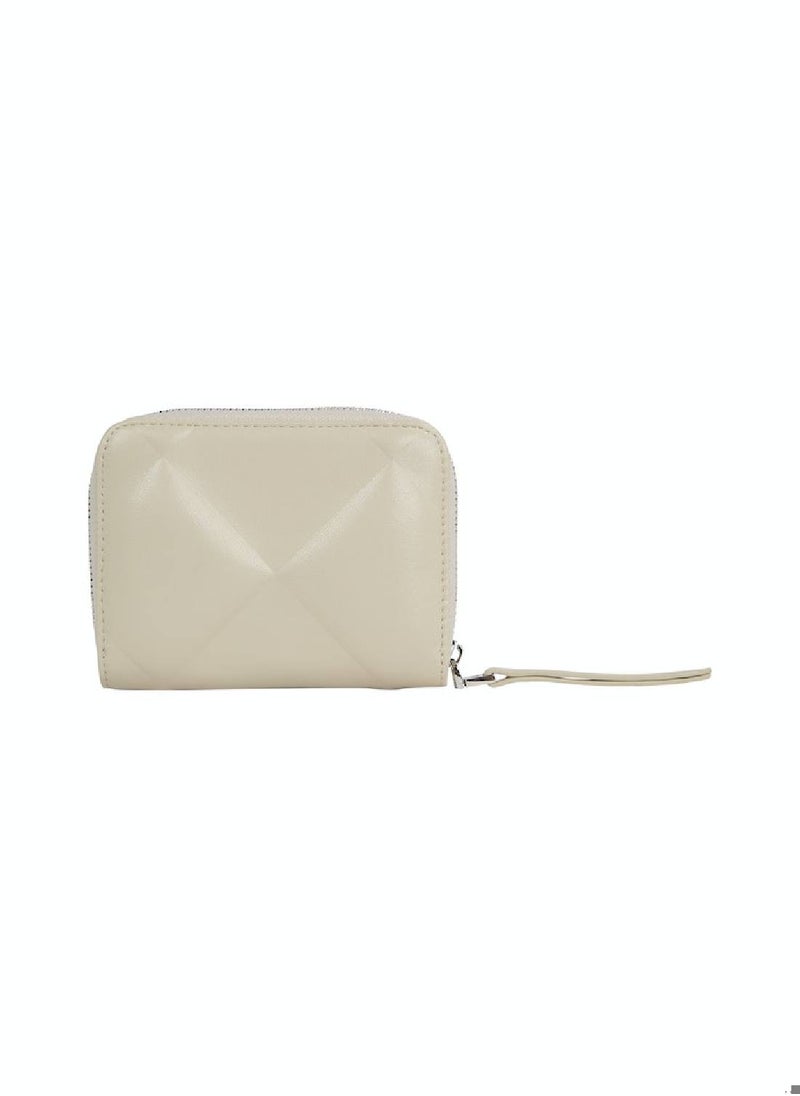 CALVIN KLEIN - Women's Quilt Medium Zip Around Bifold Wallet - Polyester, Grey - Image 1